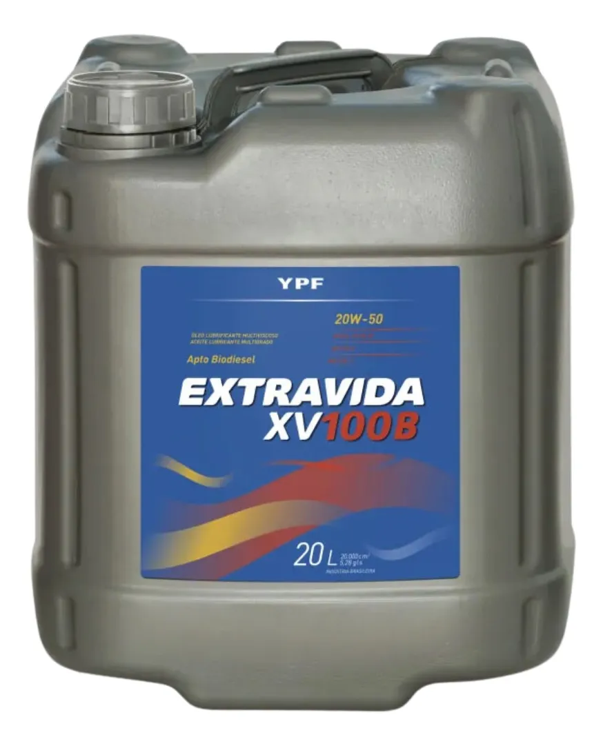 Lubrificante mineral YPF EXTRA VIDA XV100B 20W50 CH-4 20 LITROS