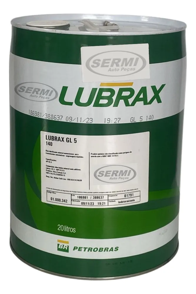 LUBRIFICANTE LUBRAX TRM 140- BALDE